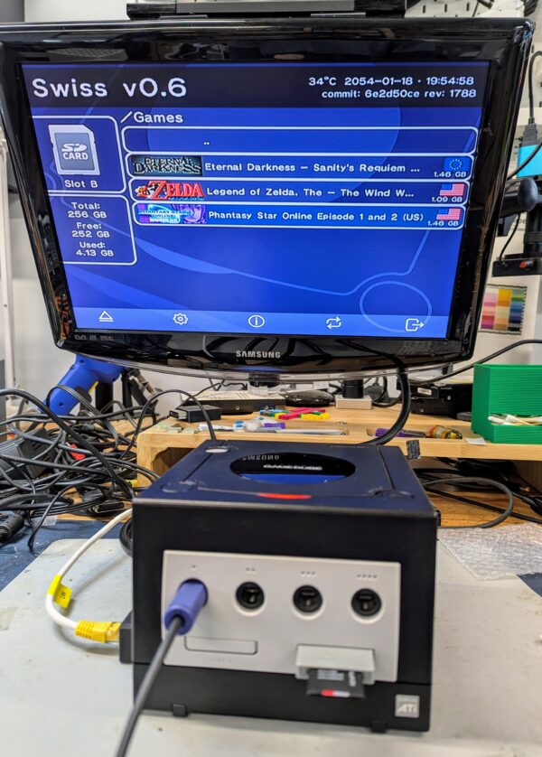Nintendo GameCube, PicoBoot 256GB, Battery mod, Ethernet adapter, drive recapped. - Image 10