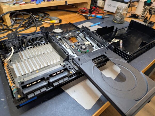 Black PlayStation 2 with Modbo 5.0 modchip - Image 5