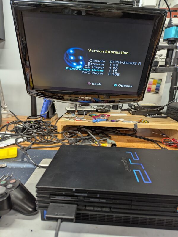 Black PlayStation 2 with Modbo 5.0 modchip - Image 8